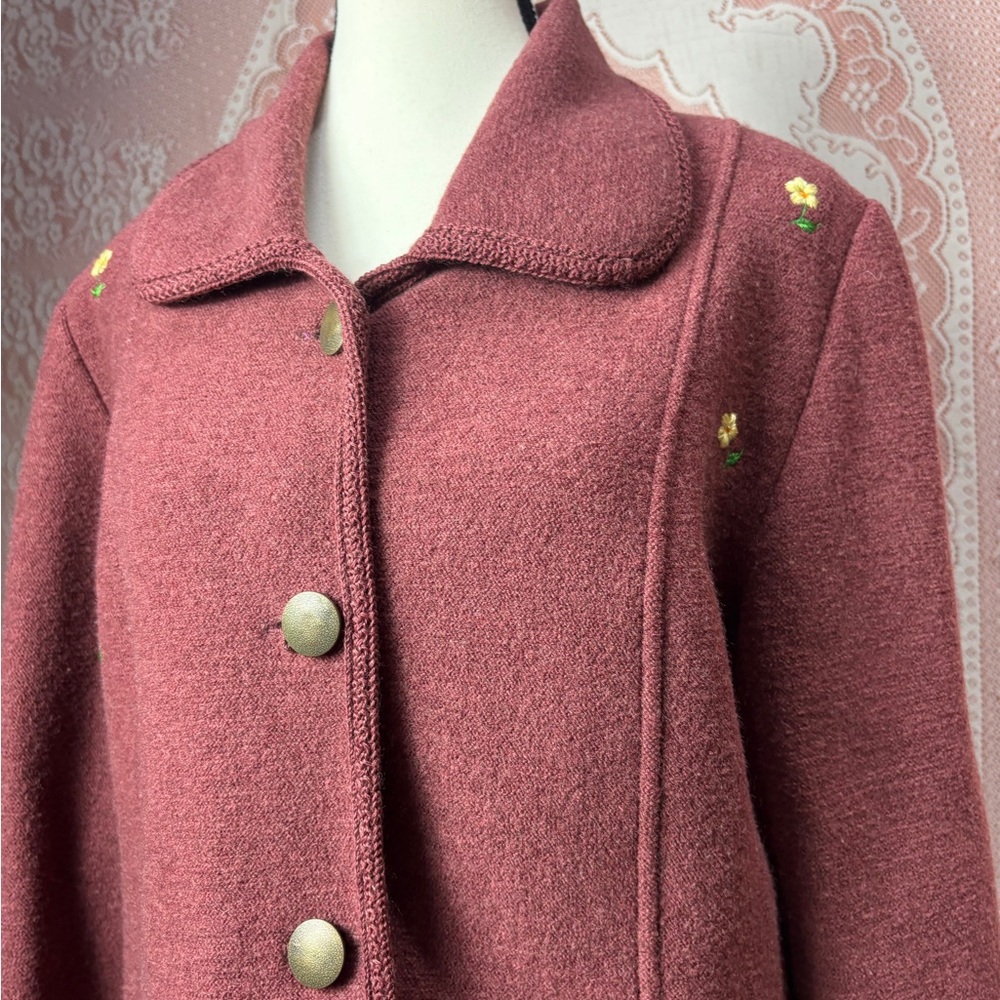 Victor Fink Collection Wool Jacket | Embroidered Floral - Picture 8 of 10